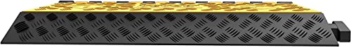 VEVOR 1 Pack of 3-Channel Rubber Cable Protector Ramps Heavy Duty 6600Lbs Load Capacity Cable Wire Cord Cover Ramp Speed Bump Driveway Hose Cable Ramp Protective Cover, Black (CPR10599) by VEVOR - Image 8