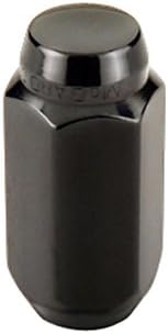 Close-up of a single McGard 64022 Black Cone Seat Style Lug Nut