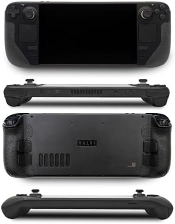 Luck&Link Controller Grip for Steam Deck OLED&LCD,Textured Skin kit,Anti-Skid Sweat-Absorbent Controllers Handle Grips, Buttons,Triggers,D-pad(Normal Obsidian Black) - 1