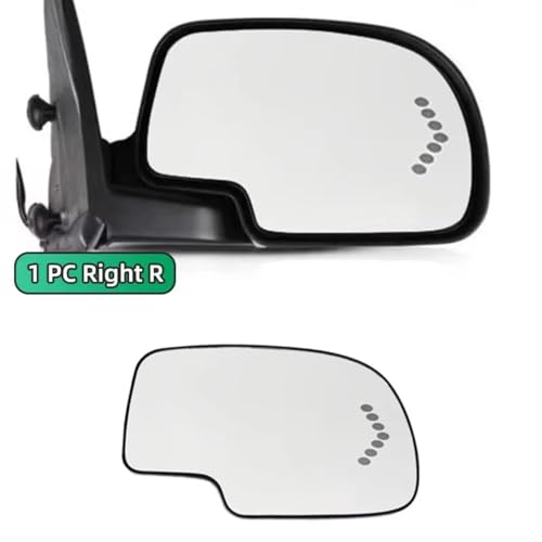 Cristal de espejo derecho para Chevrolet Silverado soluciona retrovisor roto con calefacción