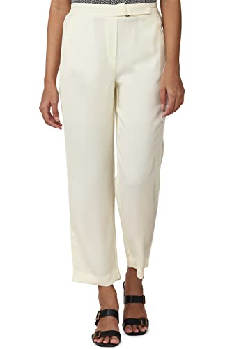 Image of Van Heusen Women High Rise Belted Formal Regular Fit Pants