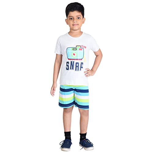 Image of Clothe Funn Boys Printed Cotton Half Sleeves T-Shirt & Shorts Set