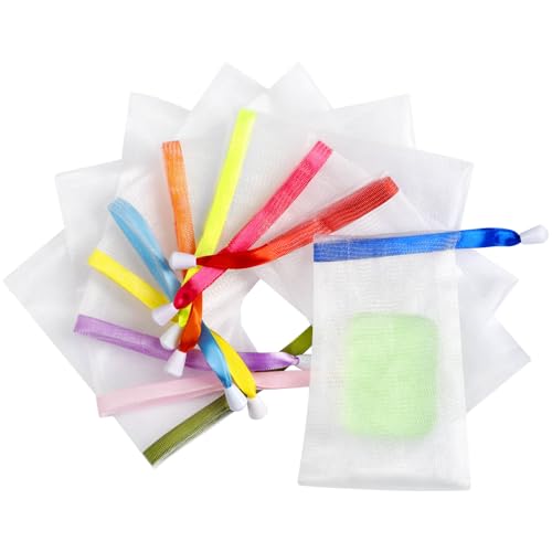 Soap Saver Bag 10PCS Mesh Soap Bags with Drawstring