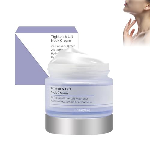 Horuili® Crema Reafirmante para el Cuello, Hidratante para el cuello, Hidratante reafirmante y lifting para el cuello, Alisa las líneas de expresión Hidrata y rejuvenece el cuello, 50ML