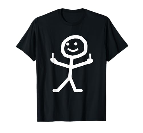 Funny stick with middle finger above gift T-Shirt