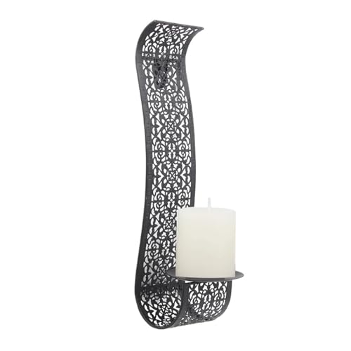 Bougeoirs muraux en fer forgé creux pour bougies créatives