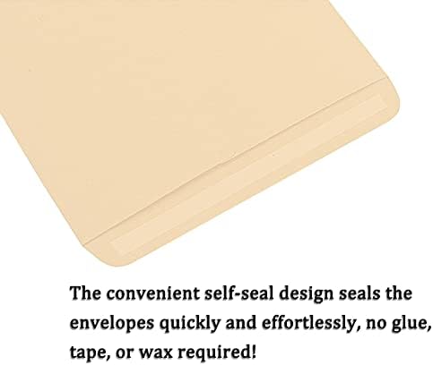 Pack of 50 Brown Kraft Paper Envelopes, C5 Self Seal Kraft Envelope, Manilas Envelopes 229x162mm100gsm for Posting mailing Home Office and Ecommerce