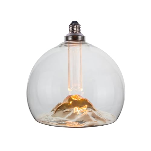ENOVALITE LED Filament XXL Leuchtmittel Mountain - E27 3,5W 120lm 1800K Warmweiß dimmbar - Ø200x217 mm - Vintage Design Ambiente Deko Glühbirne