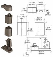 CRL Dark Bronze Offset Left Hand 0P70 Series Kawneer Type Pivot Set by CR Laurence