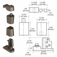 CRL Dark Bronze Offset Left Hand 0P70 Series Kawneer Type Pivot