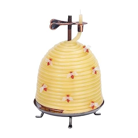 Candle by the Hour 120-Hour Beehive Candle, Eco-friendly Natural Beeswax with Cotton Wick Cover