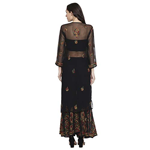 Image of Indiankala4U Lucknow Chikankari Hand Embroidered Kurta and Palazzo sets for Women Georgette