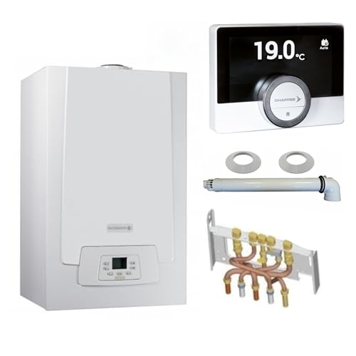 Chaudière Gaz Condensation MPX MI Slim De Dietrich 29 kW Complète (DOSSERET + DOUILLES + VENTOUSE) avec thermostat WIFI connecté