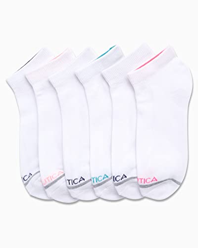 Nautica Womens Quarter Socks – 6 Pack Cushioned Moisture Wicking Breathable Womens Crew Socks for Running and Workouts4