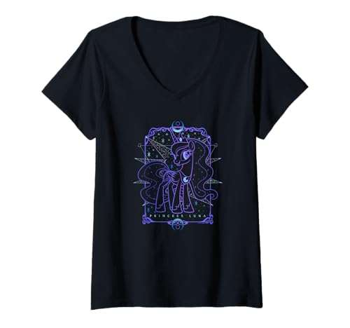My Little Pony T-Shirt Col V Luna pour Vos Soirées Halloween et Sorties Pop Culture