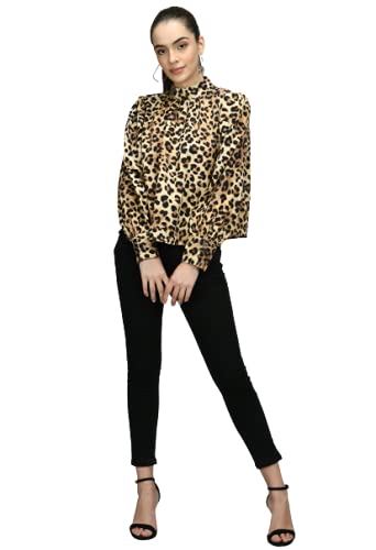 sola: fashion elegance Women's Polyester Printed Full Sleeve Regular Top (Brown)-picture-26