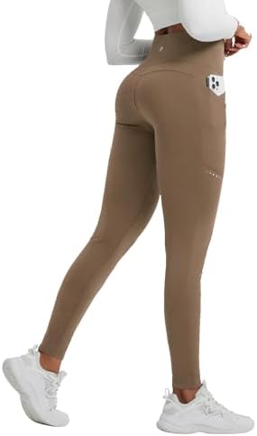 baleaf Thermo Leggings Damen Winter Leggings Gefütterte Thermoleggins | Hohe Taille Yogahose Wasserabweisend Sporthose mit Taschen