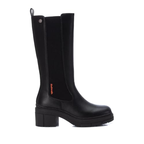 REFRESH - Bota cierre de cremallera para mujer, color: negro, talla: 41