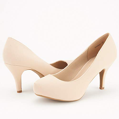 image for DREAM PAIRS Tiffany Women's New Classic Elegant Versatile Low Stiletto