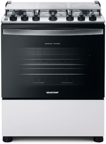 Fogão Brastemp 6 Bocas Branco Com Botões Removíveis E Exclusivo A...