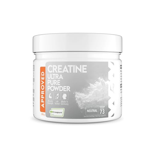WFN Approved Creatine - Creapure - Neutro - 250 g - Creatina monohidratada - Polvo - Vegano – 73 Porciones - Fabricado en Alemania - Probado en laboratorio externo