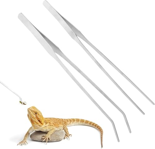 ZMDMAH 2 pinzette lunghe per acquario, 27 cm, in acciaio inox, pinzette dritte e punta curva, pinzette lunghe per piante acquatiche