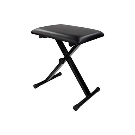 Amazon Lr Store ピアノ椅子 キーボード椅子 ピアノ 電子ピアノ キーボード 電子キーボード 3段階高さ調整 高低自在 折り畳み椅子 チェア 椅子 ベンチ 折りたたみ式 滑り止め加工 ブラック キーボード X型 ブラック ベンチ 楽器 音響機器