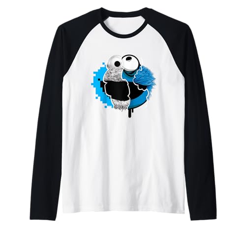 T-shirt Cookie Monster Sesame Street en coton respirant et manches raglan amples