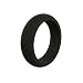 QALO Women's Black Classic Silicone Ring with Pick and Axe, Size 7