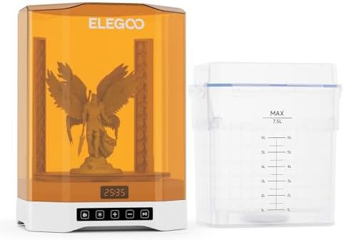 ELEGOO Mercury Plus 3.0 Larger Wash and Cure Station, Resin Curing Machine for LCD/SLA/DLP 3D Printing Models, Best for Saturn, Mars 3D Printer, Washing Size of 230 * 135 * 260mmm