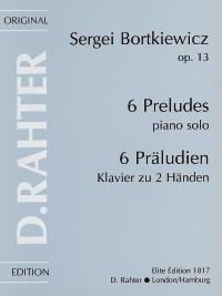 SIX PRELUDES OP. 13 PIANO      Sheet music – January 1, 2000