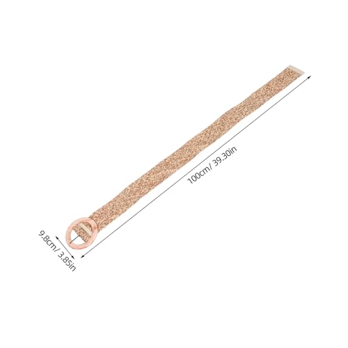 Boho Woven Grass Belt for Women Natural PP Straw Wide Waist Belt for Summer Vacations Dresses Casual Wear2