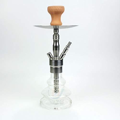 Mr. Hao 1 Schlauch Wasserpfeife Chicha Komplett Set - Mini Shisha Acryl Vase – Bild 5