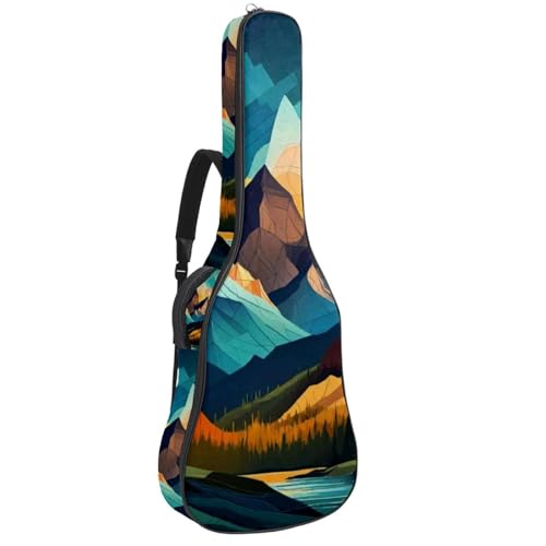 Sac guitare acoustique montagnes lointaines pour musicien nomade
