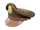 US Army Officers Visor Cap - Repro WW2 Crusher Service Hat (58CM)