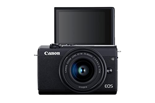 Image of Canon EOS M200 Mirrorless Camera, EF-M 15-45mm f /3.5-6.3 is STM Lens, 24.1 MP, 16 GB Memory Card