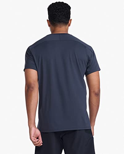2Xu Men’s Motion Tee Short Sleeve Compression Shirt, Ink-Black, Xx-Large – Sports Shirts For Running & Training, Hybrid Short Sleeve Active Tshirts #TOP1