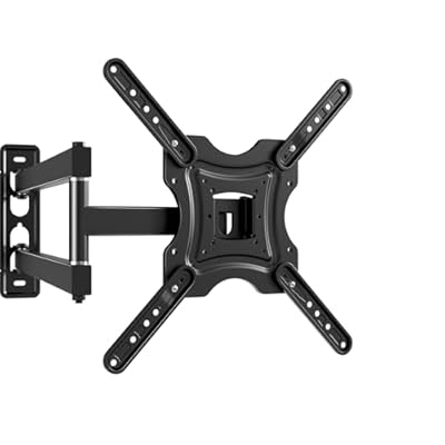 Full Motion TV Wall Mount, TV Monitor Wall Mount Swivel Tilt Extension for 4K 19-55'' LED LCD TVs Flat Curved Screen TVs/Monitors Strain-Free Viewing Pleasure (VESA 400x400mm, 66lbs)