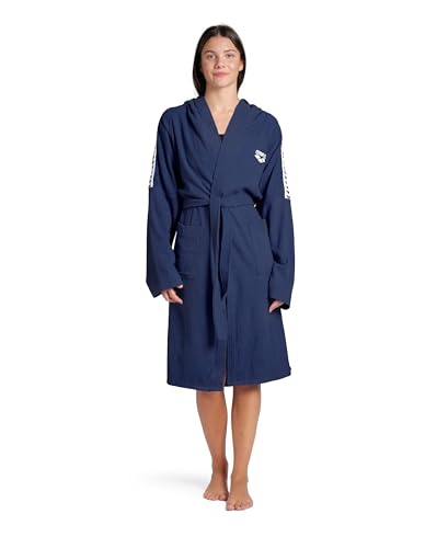 ARENA Unisex-Adult Team Stripe Unisex Bathrobe With Tie Belt and Pockets Soft Warm Robe3