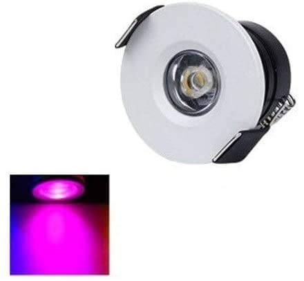 Foco LED mini de 1W morado para techo y mueble con corte de 35-40 mm