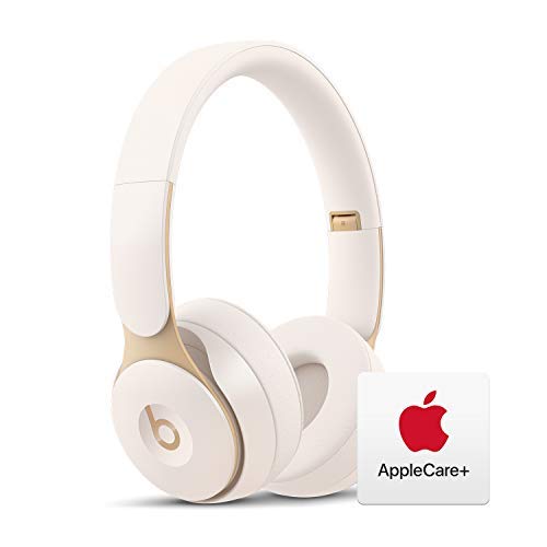 Beats Solo Pro Wireless Noise Cancelling On-Ear Headphones - Apple H1 Chip - Ivory with AppleCare+ Bundle