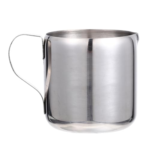 HOODANCOS Jarra para Espumar Leche y Café Acero Inoxidable 304, Diseño Ergonómico y Tamaño y Aficionados al Café en Cocina