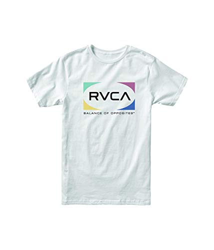 RVCA Men Quad Short Sleeve Tee White Large