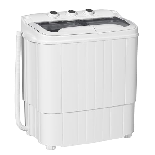INTERGREAT 16lb twin-tub portable washing machine with drain pump