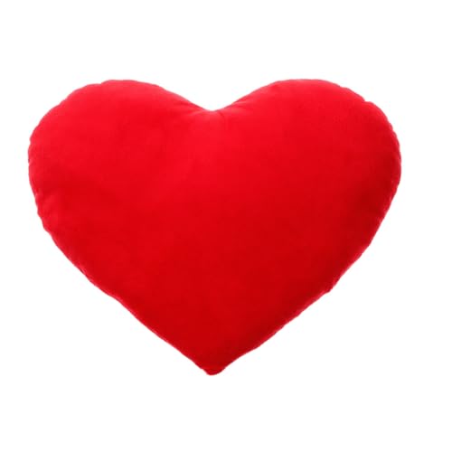 NUSITOU Cojín de Corazón de Peluche Rojo 20 Cm para Cama y Sofá, Almohada Decorativa para Sala de Estar y Dormitorio, Cojín Suave para Abrazar y Decoración de Habitación Infantil
