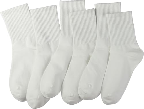 BenSorts Women Thin Crew Sock Casual Cotton Calf Socks 6 Pairs Size 5-102