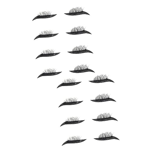 8ペア つけまつげアイメイクシール false eyelashes ジェルアイライナー 光沢のあるアイライナー 輝き まつげテープ アイラインストリップ プラスチック Black MERRYHAPY