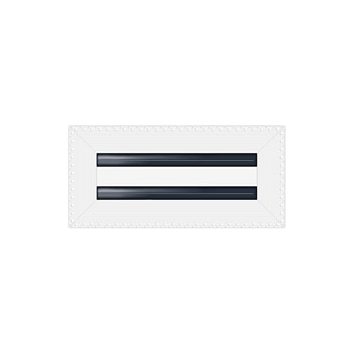 Image of BUILDMART - 10x4 MUD-in Air Vent Cover - Drywall MUD in White Air Vent - MUD Linear Slot Diffuser - Register Grille for Ceiling and Walls - Texas Buildmart