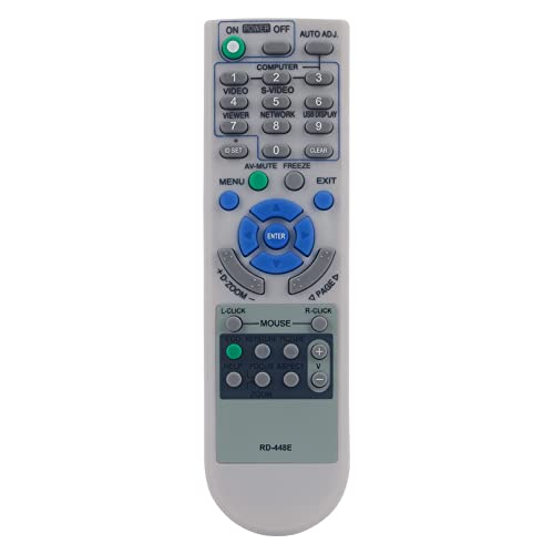 VINABTY RD-448E Replacement Remote Control fit for NEC Projector RD448E remote control M271W M361X M260WS M260XS NP-V260X NP-M311W NP-M271W V260X V230X V260 V300W NP-M271X NP-V230X