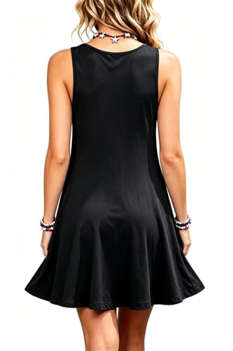 Image of Womens Sleeveless Casual Funny Patterned Holiday Dresses
